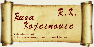 Rusa Kojčinović vizit kartica